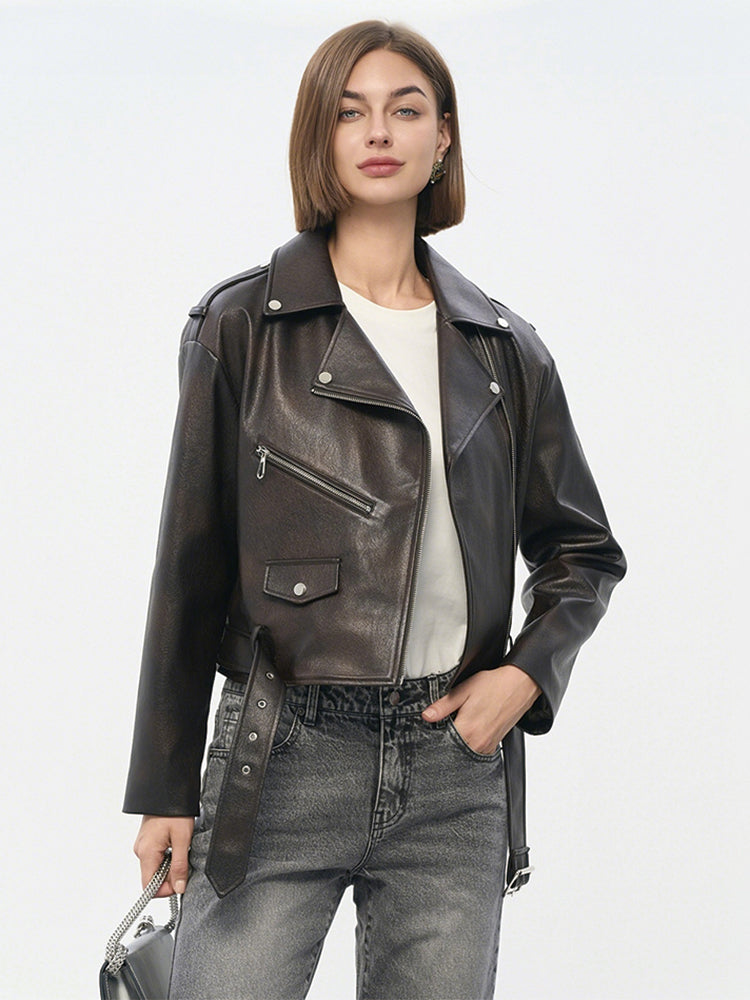 Black Technical Jacket with Silver Eyelets