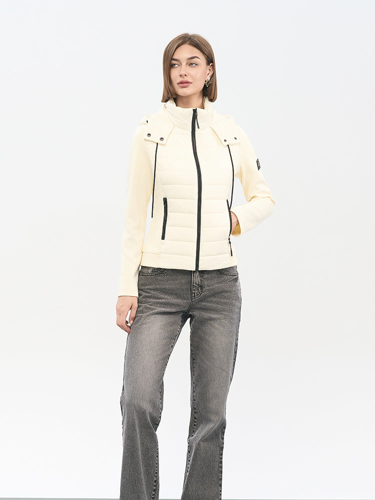 Beige Cotton-Blend Utility Jacket