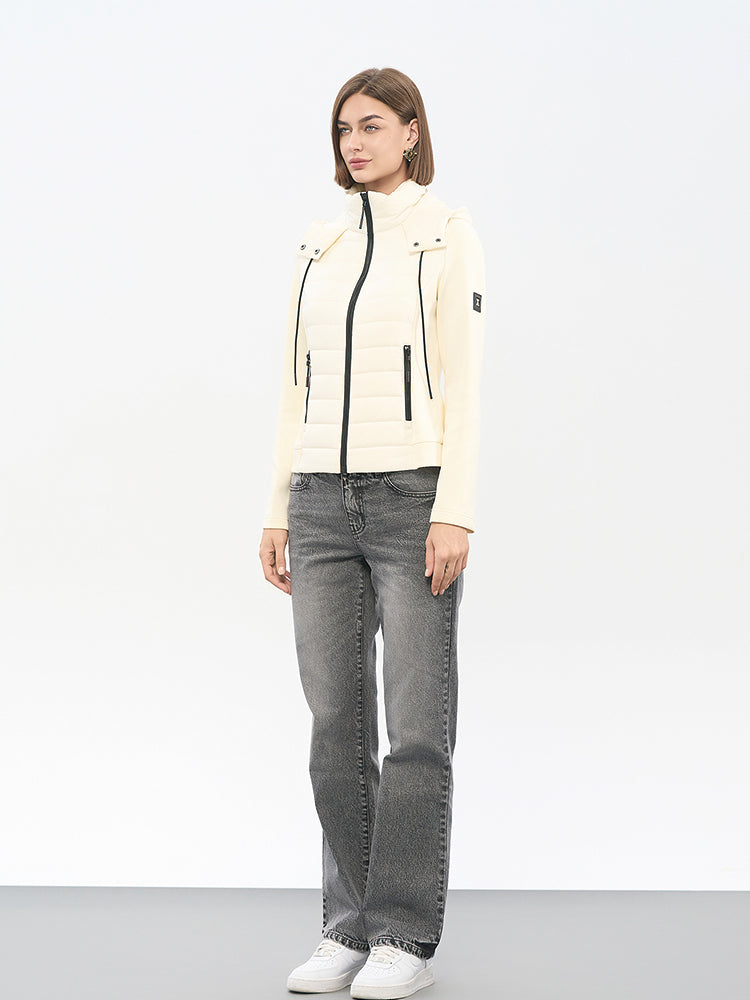 Beige Cotton-Blend Utility Jacket