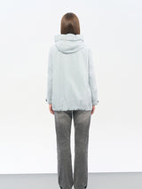 Blue Cotton-Nylon Multi-Function Utility Jacket