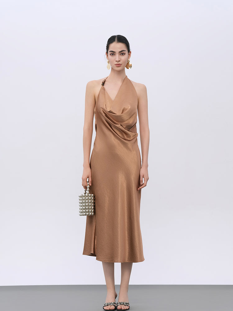 Caramel Classic A-Line Dress