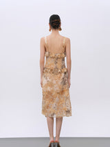 Floral Print Winter Midi Dress