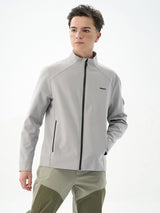 Gray Stand Collar Sports Jacket