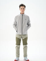Gray Stand Collar Sports Jacket