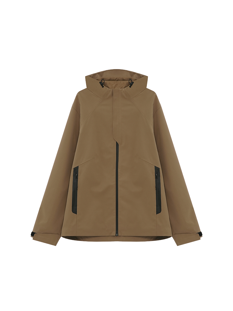 Men’s Brown Waterproof Jacket | 8000mm H₂O Pressure & 5000g/m²/24h Moisture Permeability