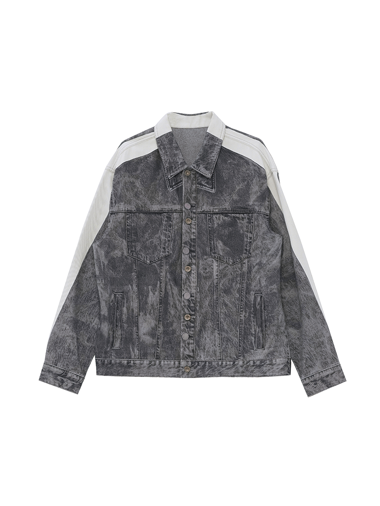 Men's Utility Shirt-Jacket in Speckled Grey | 70% Cotton 30% Lyocell Blend