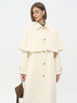 Beige Cotton Trench Coat