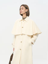 Beige Cotton Trench Coat