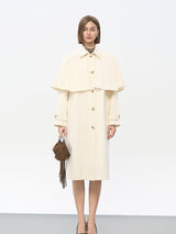 Beige Cotton Trench Coat