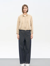 Beige Women's Lightweight Nylon Jacket