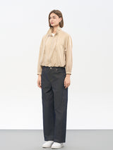 Beige Women's Lightweight Nylon Jacket