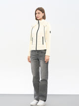 Beige Cotton-Blend Utility Jacket