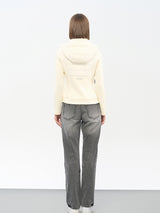 Beige Cotton-Blend Utility Jacket