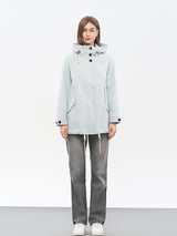 Blue Cotton-Nylon Multi-Function Utility Jacket