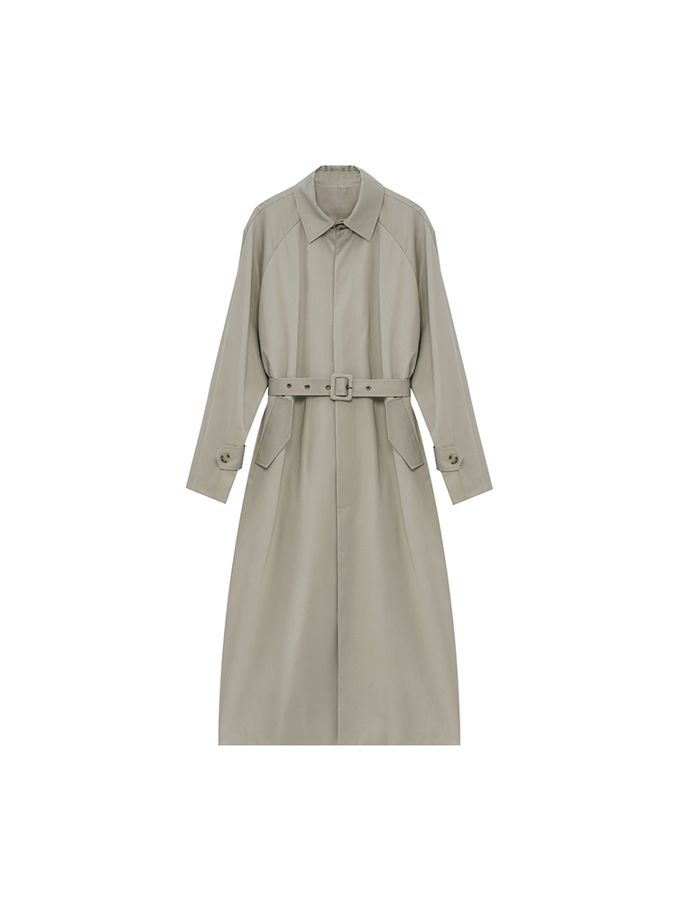 Men's Classic Trench Coat | Cotton-Blend & Double-Breasted Design