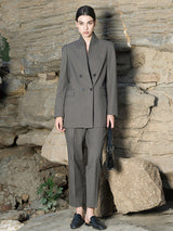 Dark Gray Tailored Trousers