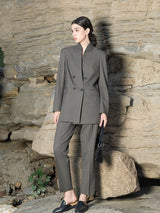 Dark Gray Tailored Trousers