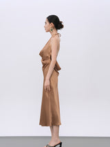 Caramel Classic A-Line Dress