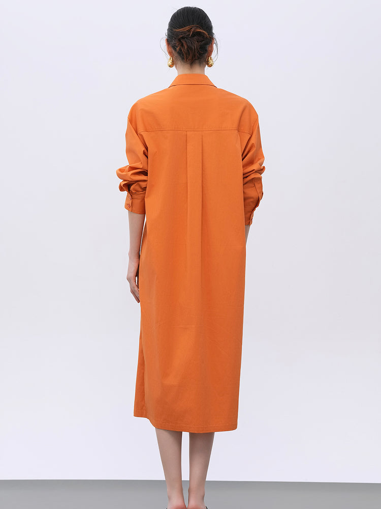 Elegance Orange Blend Stretch Dress
