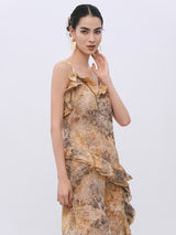 Floral Print Winter Midi Dress