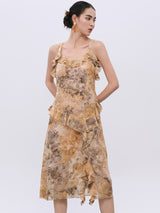 Floral Print Winter Midi Dress