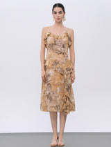 Floral Print Winter Midi Dress