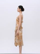 Floral Print Winter Midi Dress