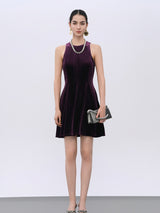 Royal Purple Stretch Short Cocktail Dress
