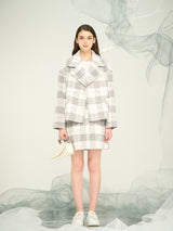 Women’s Pink Plaid High-Waist Straight Skirt – Custom OEM/ODM Tailored Bottom Wear