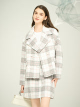 Women’s Pink Plaid High-Waist Straight Skirt – Custom OEM/ODM Tailored Bottom Wear