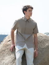 Khaki Polyester Utility Shirt