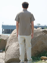 Khaki Polyester Utility Shirt