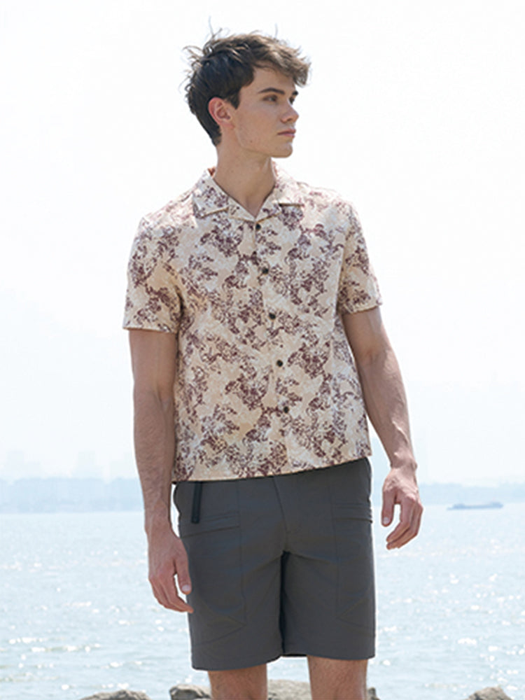 Printed Cotton-Linen Shirt