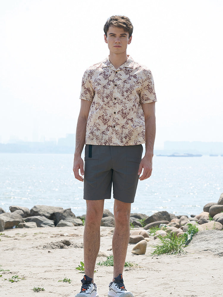 Printed Cotton-Linen Shirt