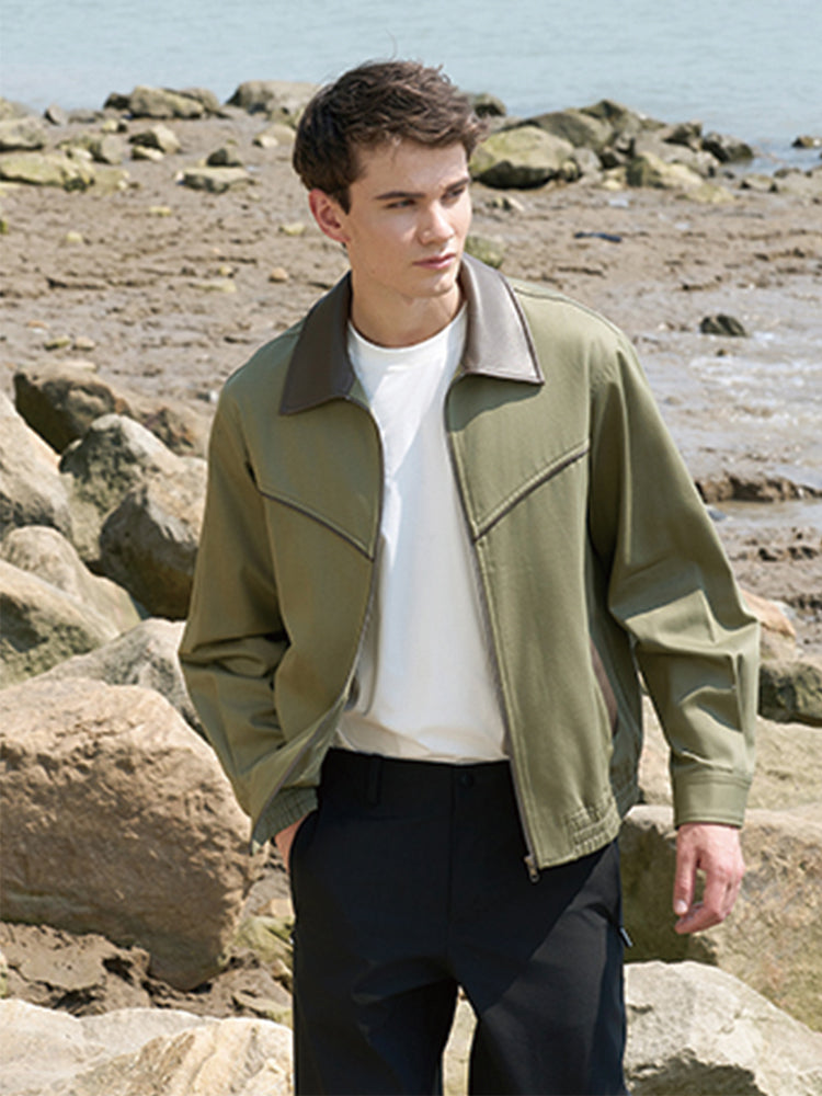 Olive Green Casual Jacket