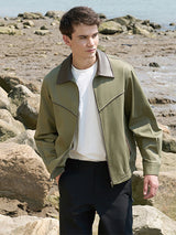 Olive Green Casual Jacket