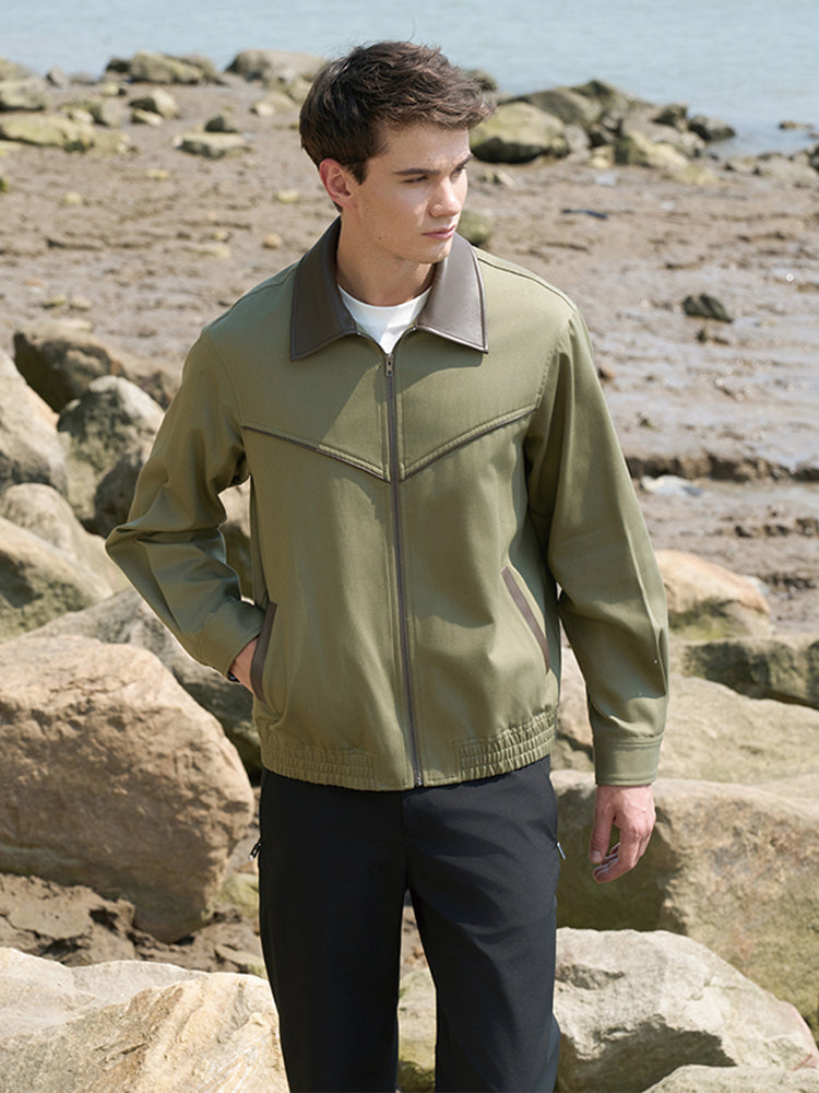 Olive Green Casual Jacket