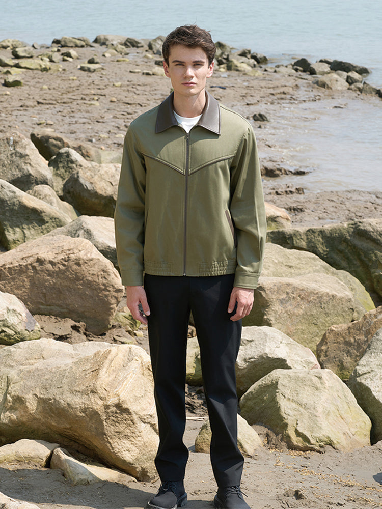 Olive Green Casual Jacket