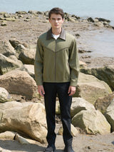 Olive Green Casual Jacket
