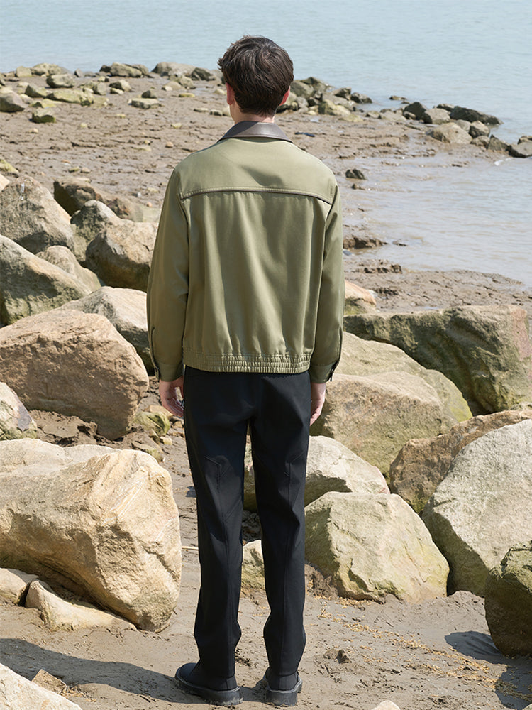 Olive Green Casual Jacket