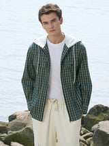Green Linen-Lyocell Blend Utility Jacket