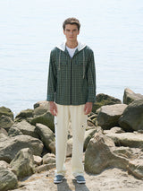 Green Linen-Lyocell Blend Utility Jacket
