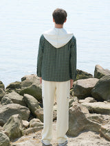 Green Linen-Lyocell Blend Utility Jacket