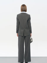 Navy Blue Stripe Trousers